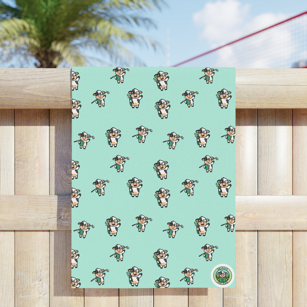 Spinach Tees Off Beach Towel