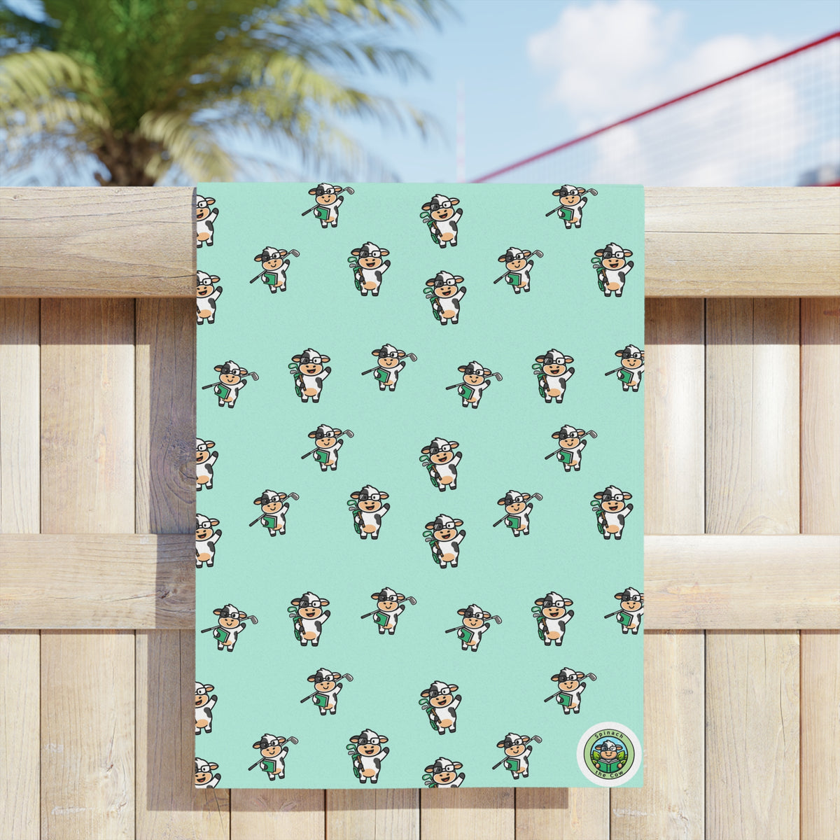 Spinach Tees Off Beach Towel