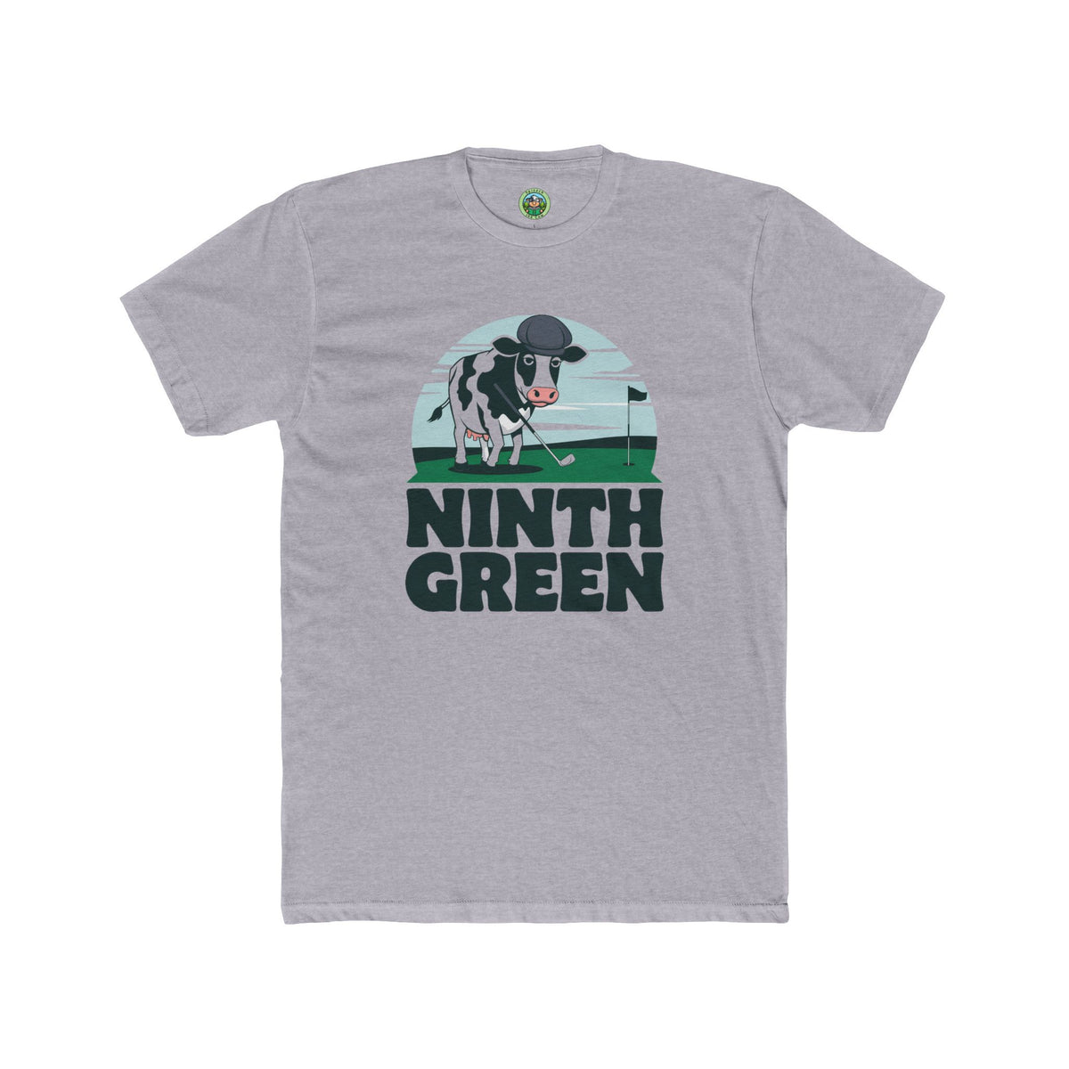 Cow in Flat Cap Golf Graphic | Ninth Green - T-Shirt
