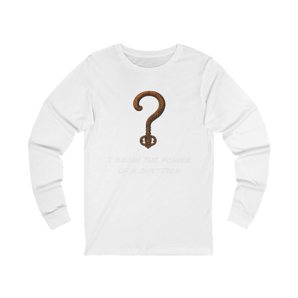 Questions Unlock Everything Brass Key Question Mark - Long Sleeve