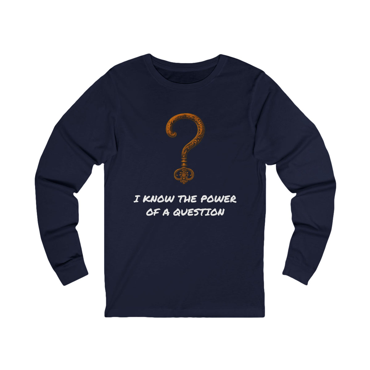 Questions Unlock Everything Brass Key Question Mark - Long Sleeve