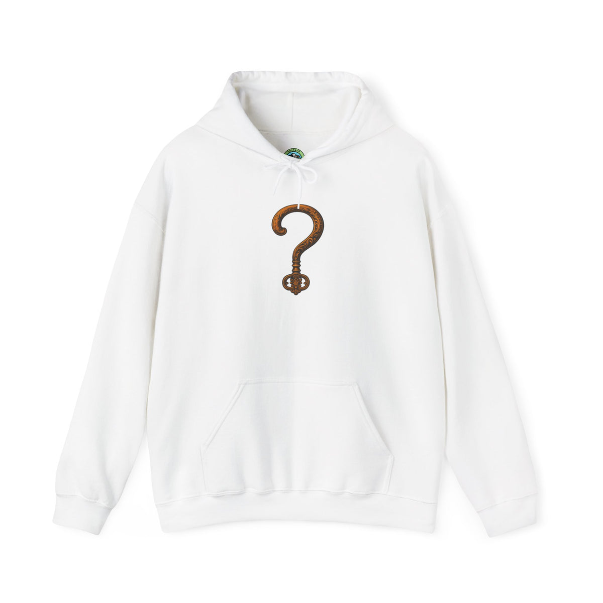 Questions Unlock Everything Brass Key Question Mark - Hoodie