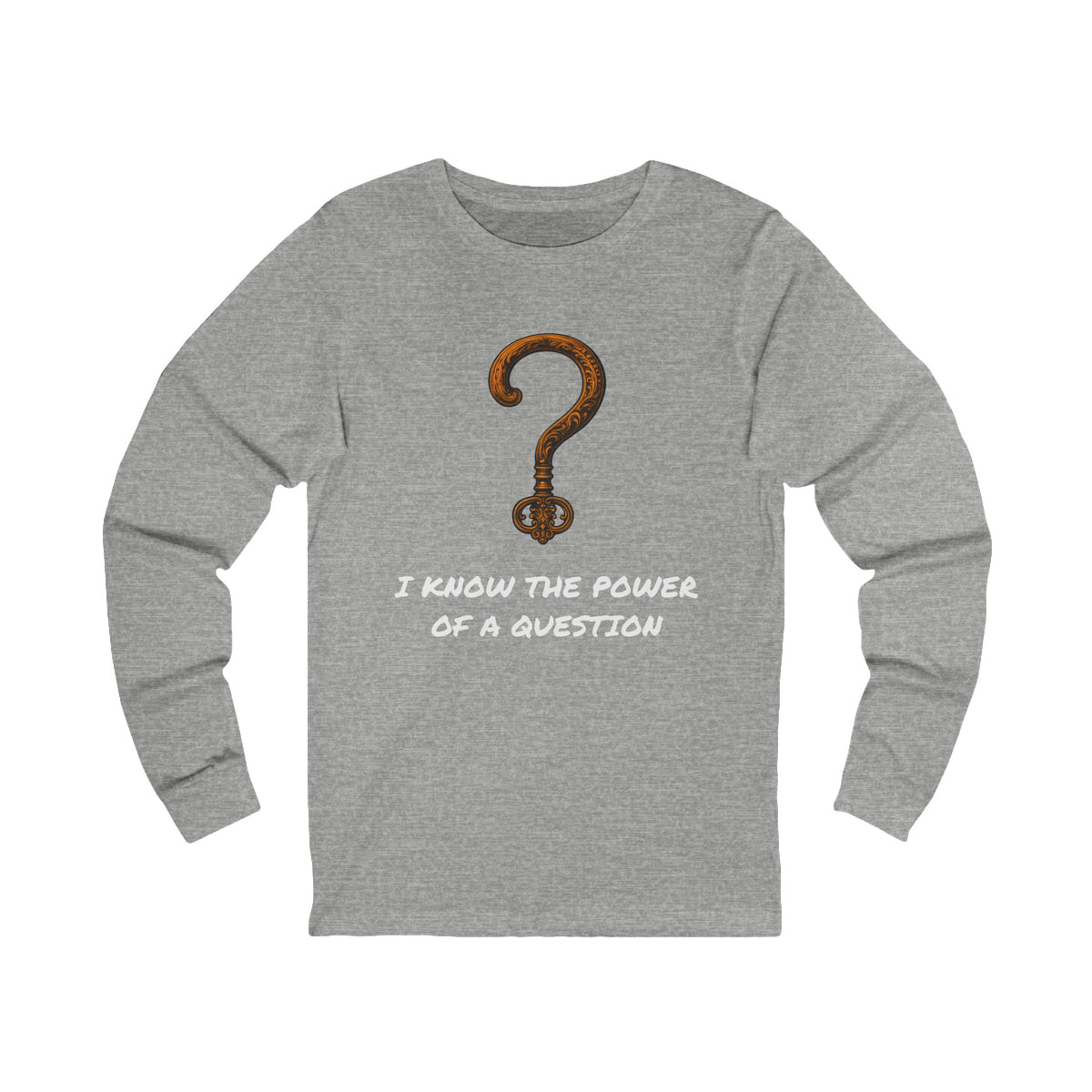 Questions Unlock Everything Brass Key Question Mark - Long Sleeve