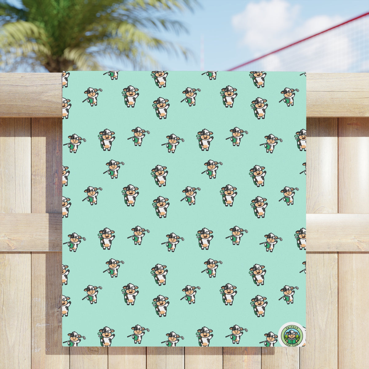 Spinach Tees Off Beach Towel