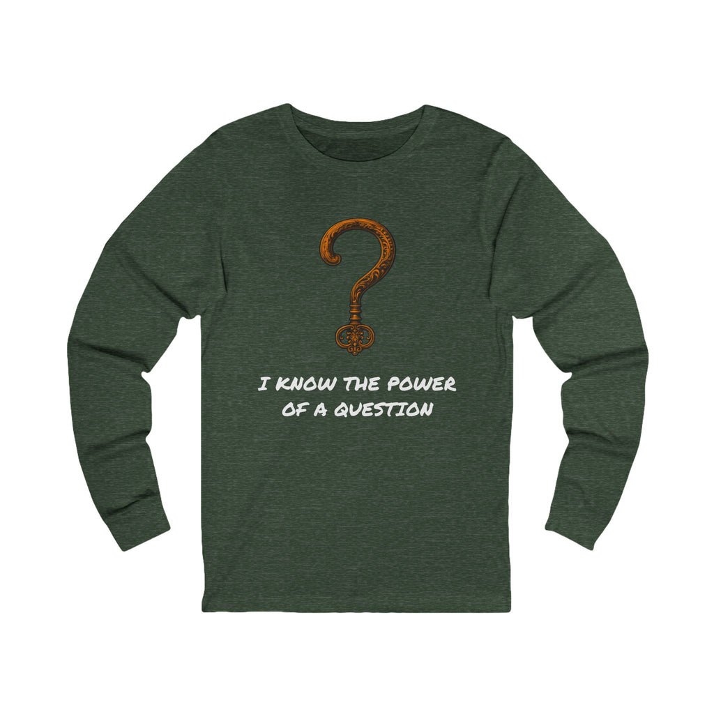 Questions Unlock Everything Brass Key Question Mark - Long Sleeve