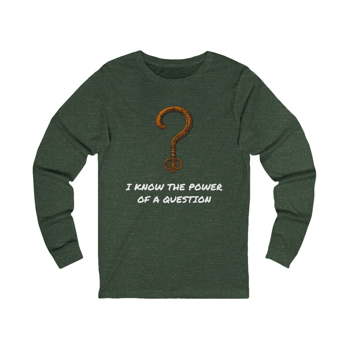 Questions Unlock Everything Brass Key Question Mark - Long Sleeve