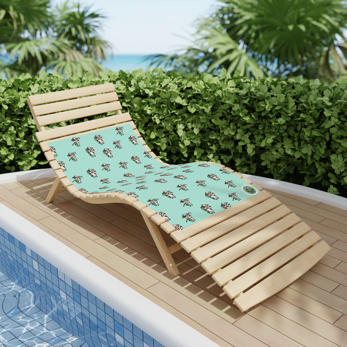 Spinach Tees Off Beach Towel